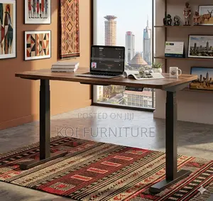 Office Desk; 1400mm Adjustable Home Office Desk With Dual Motors