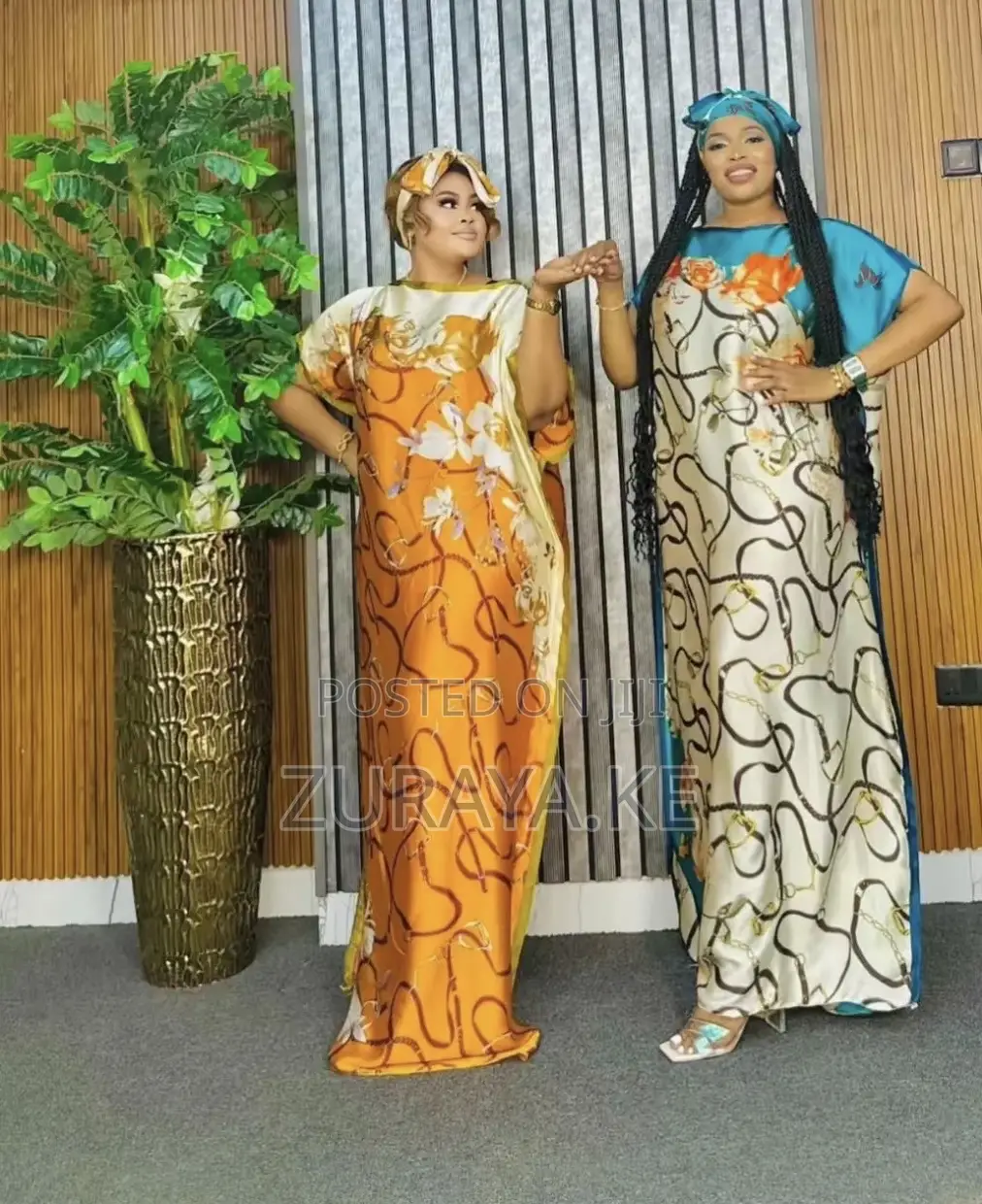 Silk Dera With Scarf