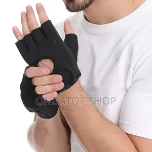Breathable Trim Peep Half Cut Workout Gloves