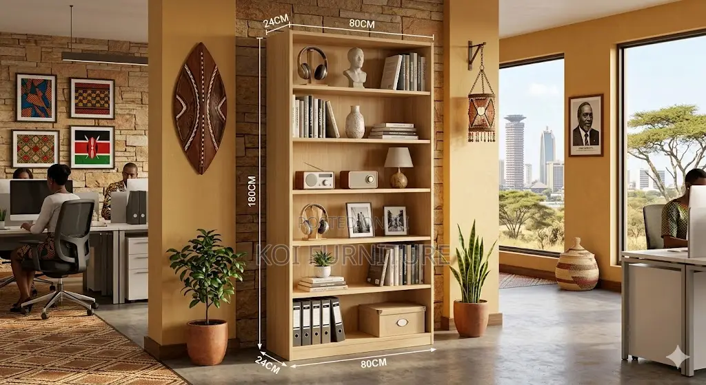 Wooden Home Office Bookshelves Storage Unit