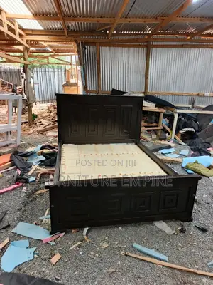 5x6 Solid Wood Black Bed