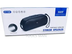 H at F Portable Wireless Speaker With Flashlight - Hf-F1068.