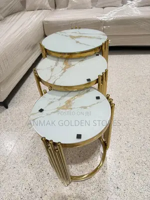 3 in 1 Executive Pure Marble Table