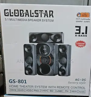 3.1ch Globalstar Home Theater System With Remote Control Woofer Syster