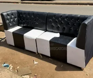 White and Black Couches Designed for Bar.
