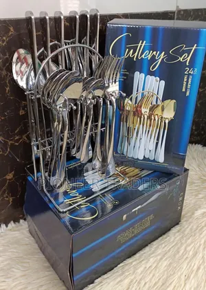 24 PCS Stainless Cutlery Sets 
Pure Stainless