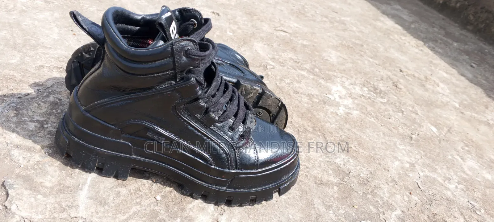 Black Chunky Platform Boots -Stylish Durable Casual Shoes