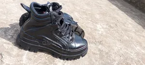 Black Chunky Platform Boots -Stylish Durable Casual Shoes
