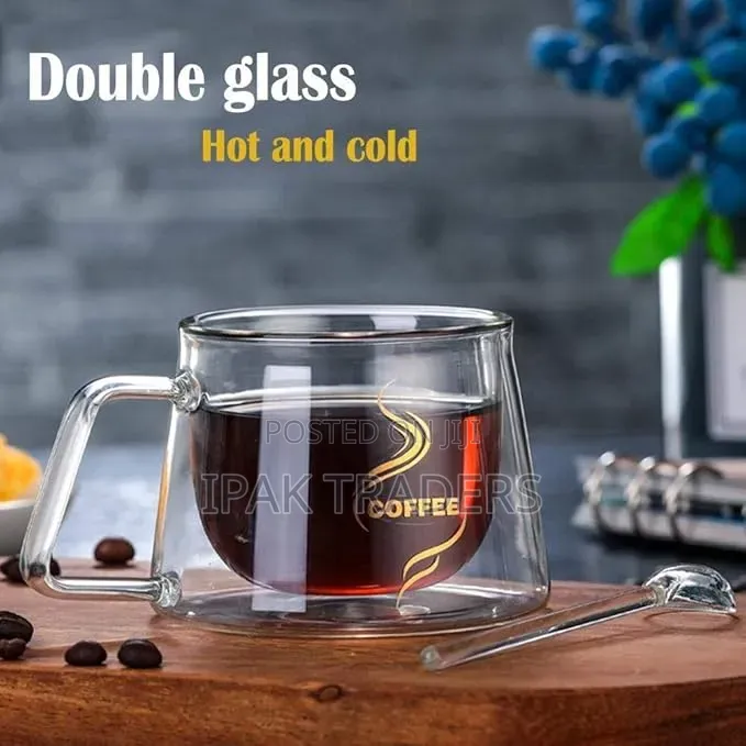 Coffee Label 180ml Double Wall Crystal Clear Acrylic Cup