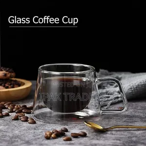Coffee Label 180ml Double Wall Crystal Clear Acrylic Cup