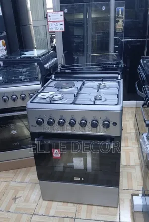 Mika Standing Cooker 58×58cm – 3 Gas + 1 Electric (Mst58u31e3slem