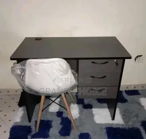 Office Desk Grey With Eames Chairs