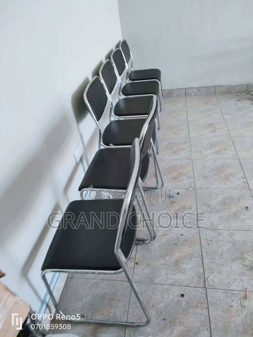 Executive Chrome Visitors Chair Leather