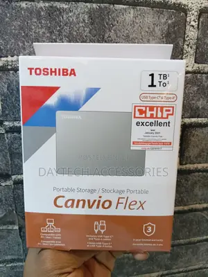 This Is a 1tb Toshiba Canvio Flex Portable External Hard Drive