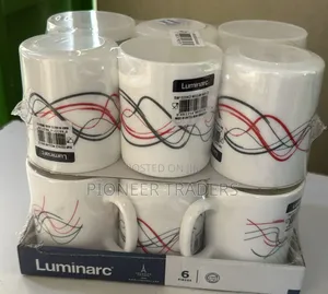 Set of 6 Luminarc Wolgan Red Cups