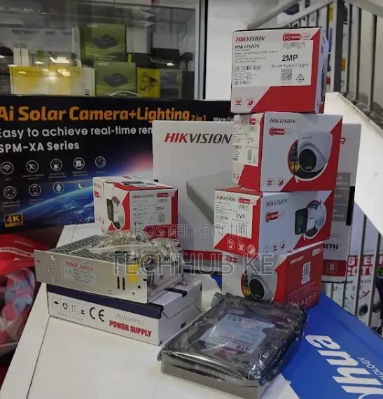 Hikvision CCTV Camera 4 Channel Full Kit Colored Camera +Audio