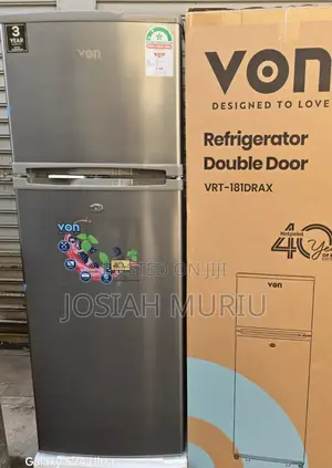Von VRT-181drax Double Door Fridge 181 Liters Refrigerator