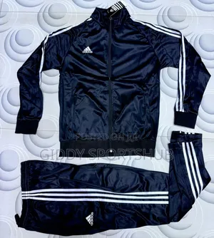 Dark Blue With White Lines Tracksuit