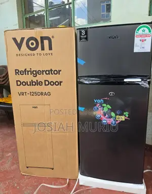 Von Double Door Refrigerator 125litres Direct Cool