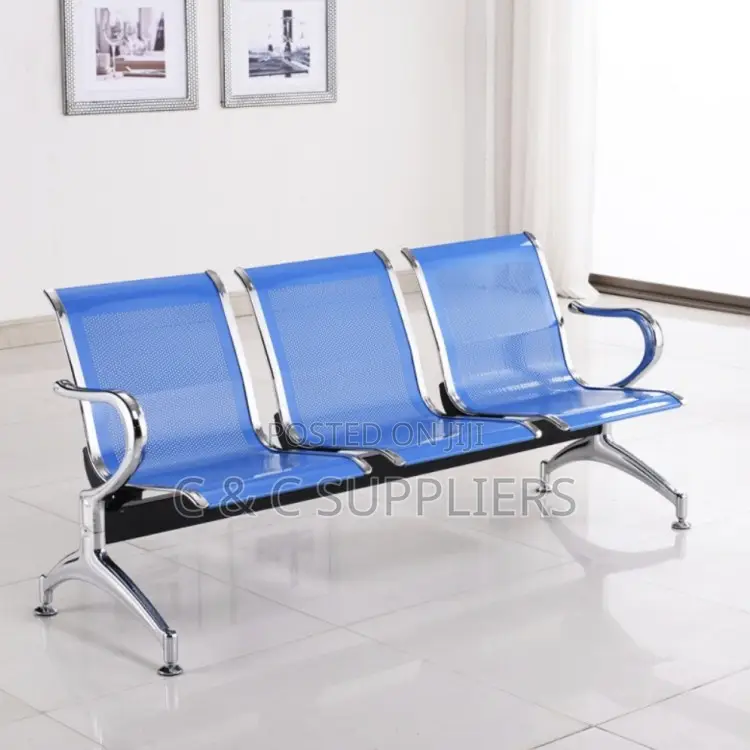 Office 3-Link Metallic Guest Bench