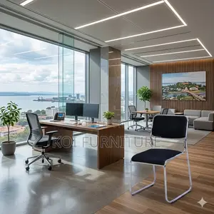 Office Chairs; Sled Based Chrome Office Chairs
