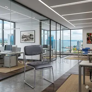 Office Chairs; Sled Based Chrome Office Chairs