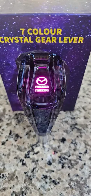 Touch Activated Thread Screw Typ Crystal Gear Knob With Led Mazda Logo
