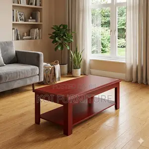 Coffee Table; Mahogany Executive Living Room Office Coffee Table