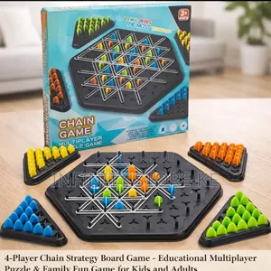 4 Player Chain Strategy Board Game- Multiplayer Puzzle Game