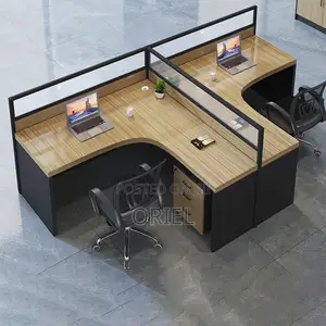 Office Workstation : 2-Way Curved Office Working Workstation