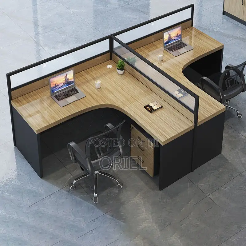 Office Workstation : 2-Way Curved Office Working Workstation