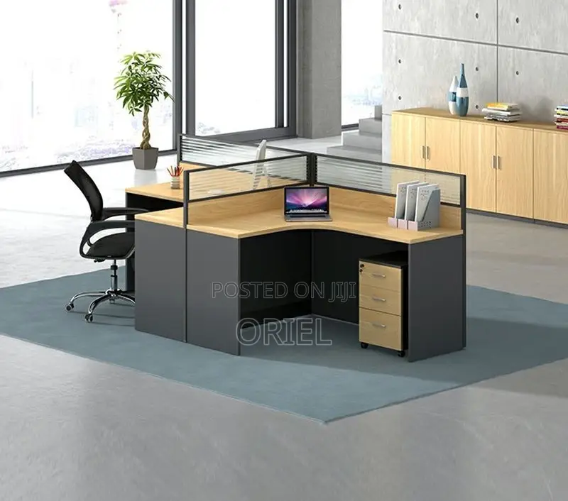 Office Workstation : 2-Way Curved Office Working Workstation