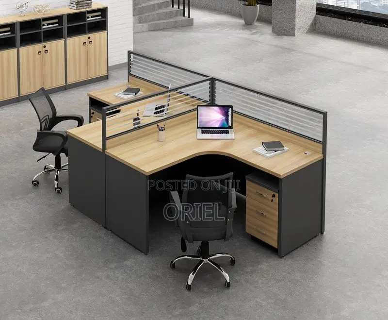 Office Workstation : 2-Way Curved Office Working Workstation