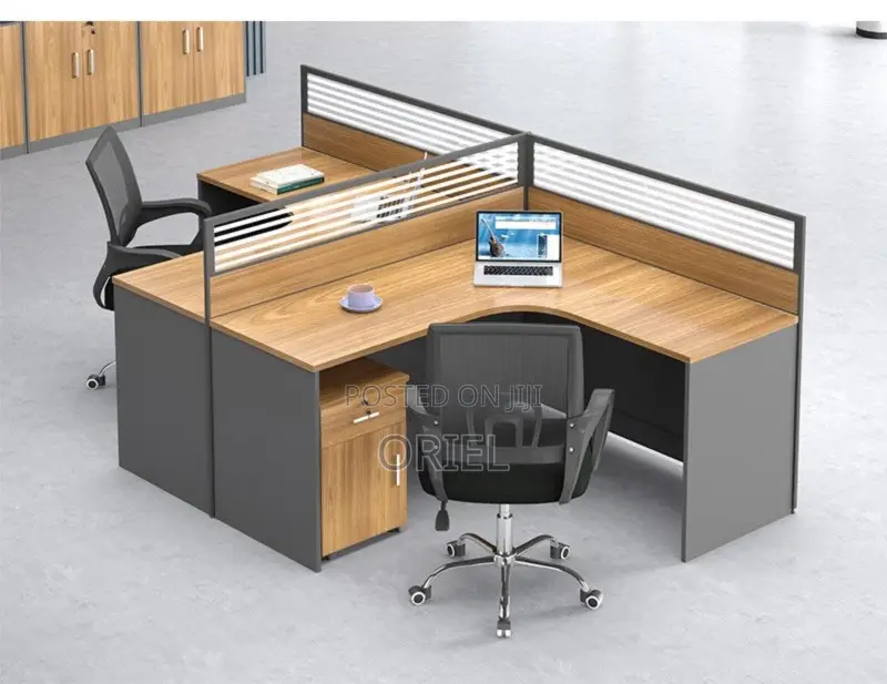Office Workstation : 2-Way Curved Office Working Workstation