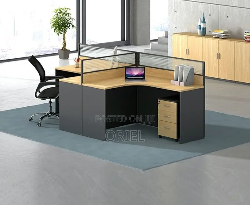 Office Workstation : 2-Way Curved Office Working Workstation