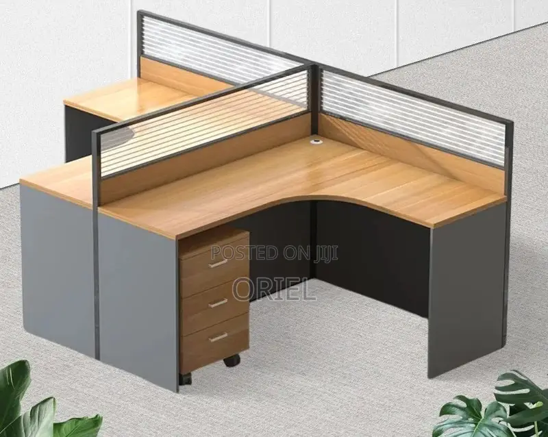 Office Workstation : 2-Way Curved Office Working Workstation