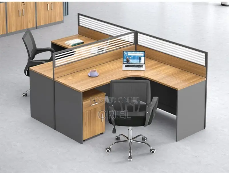 Office Workstation : 2-Way Curved Office Working Workstation