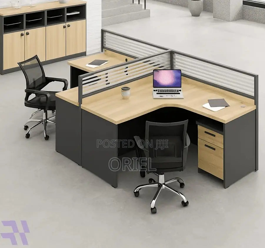Office Workstation : 2-Way Curved Office Working Workstation