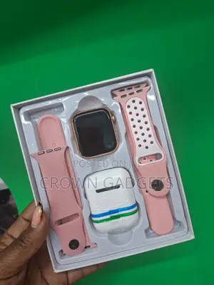 W26 Pro Max 2 in 1 Smartwatch Set With Pink Earbuds
