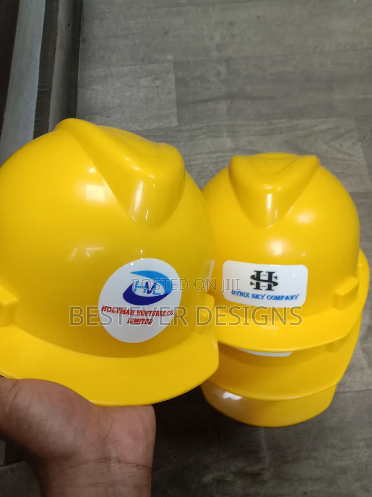 Branded Yellow Safety Helmet