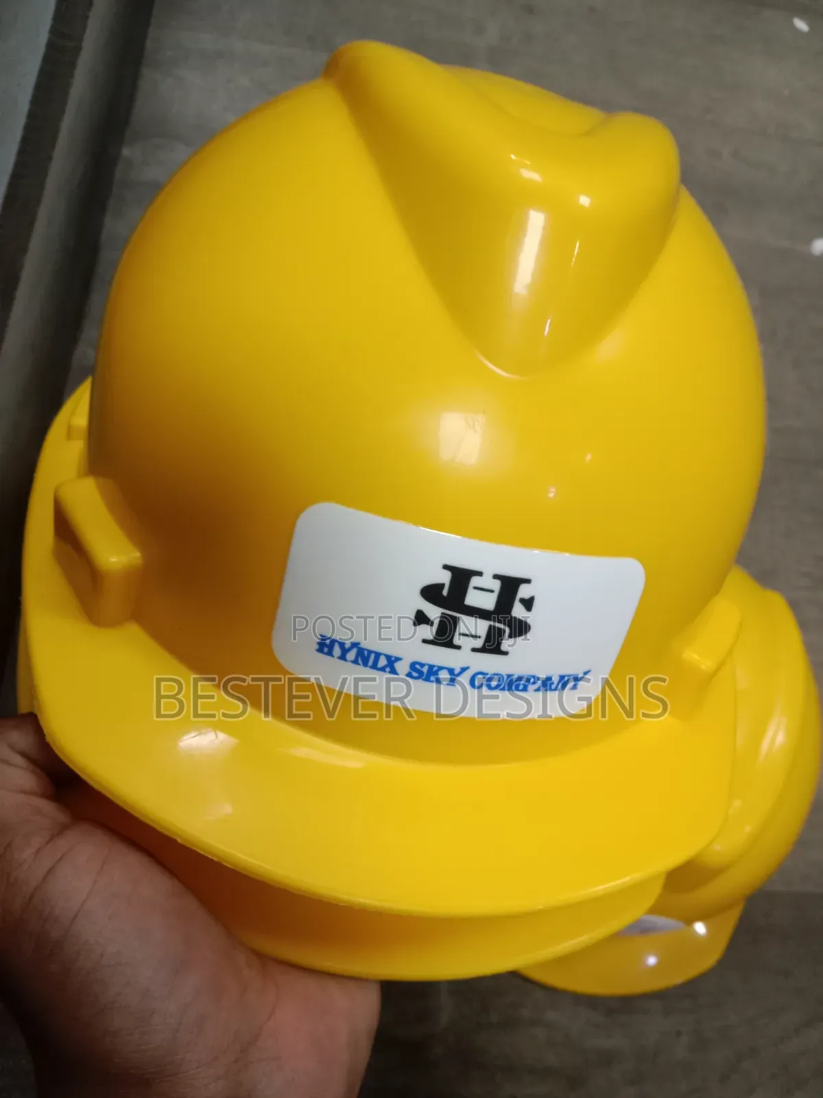 Branded Yellow Safety Helmet