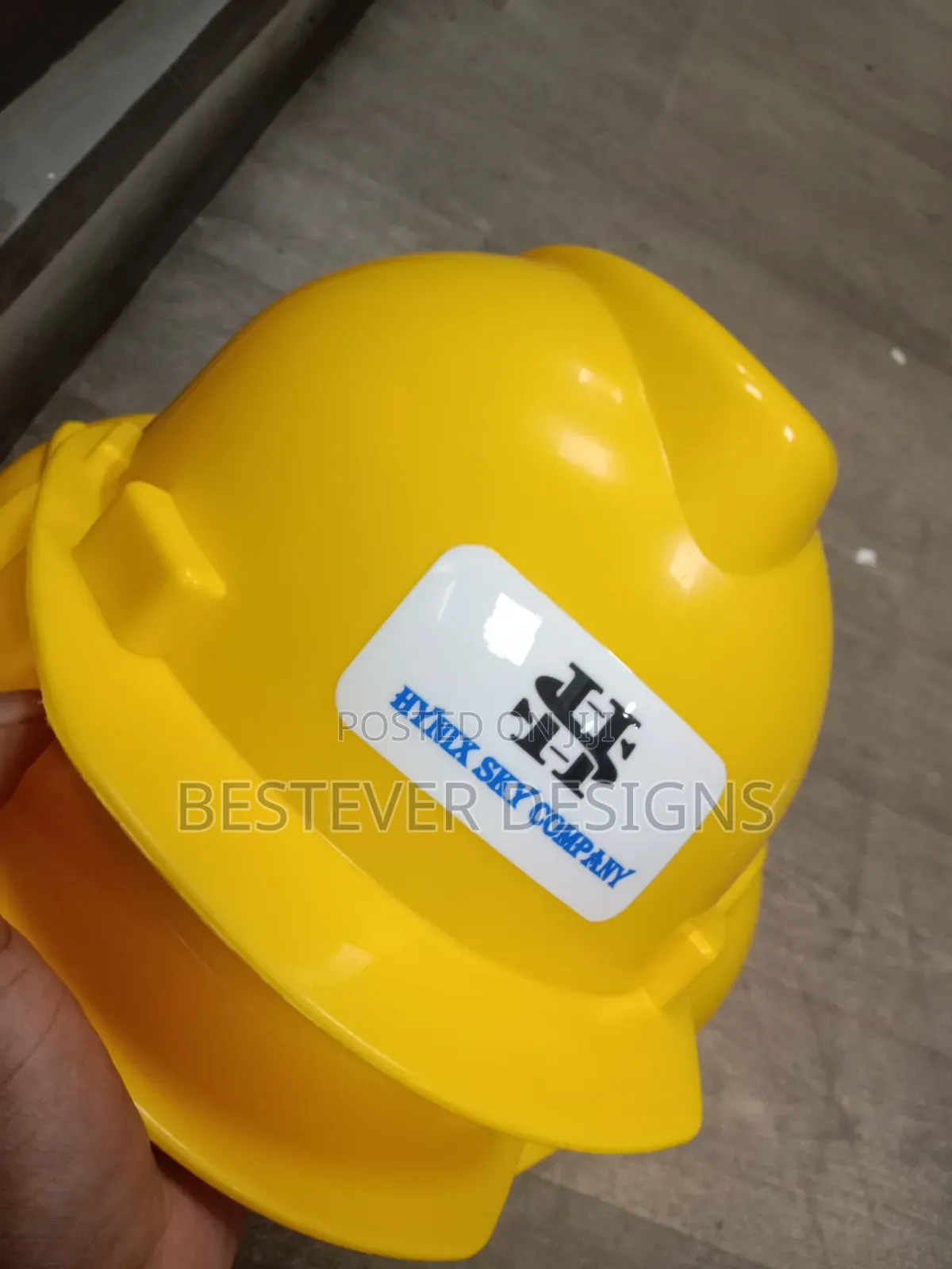 Branded Yellow Safety Helmet