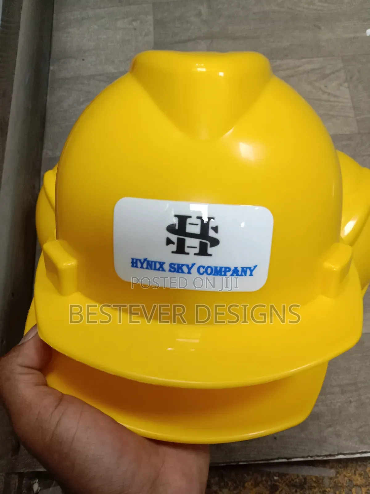 Branded Yellow Safety Helmet
