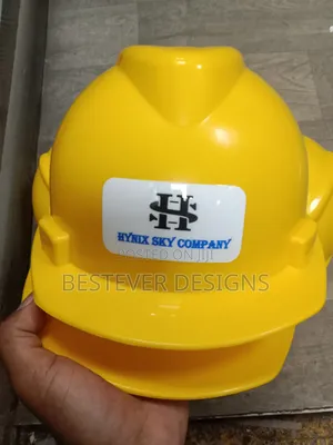 Branded Yellow Safety Helmet