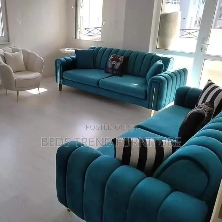 5-Seater Velvet Sofa Set Bold Teal Luxury