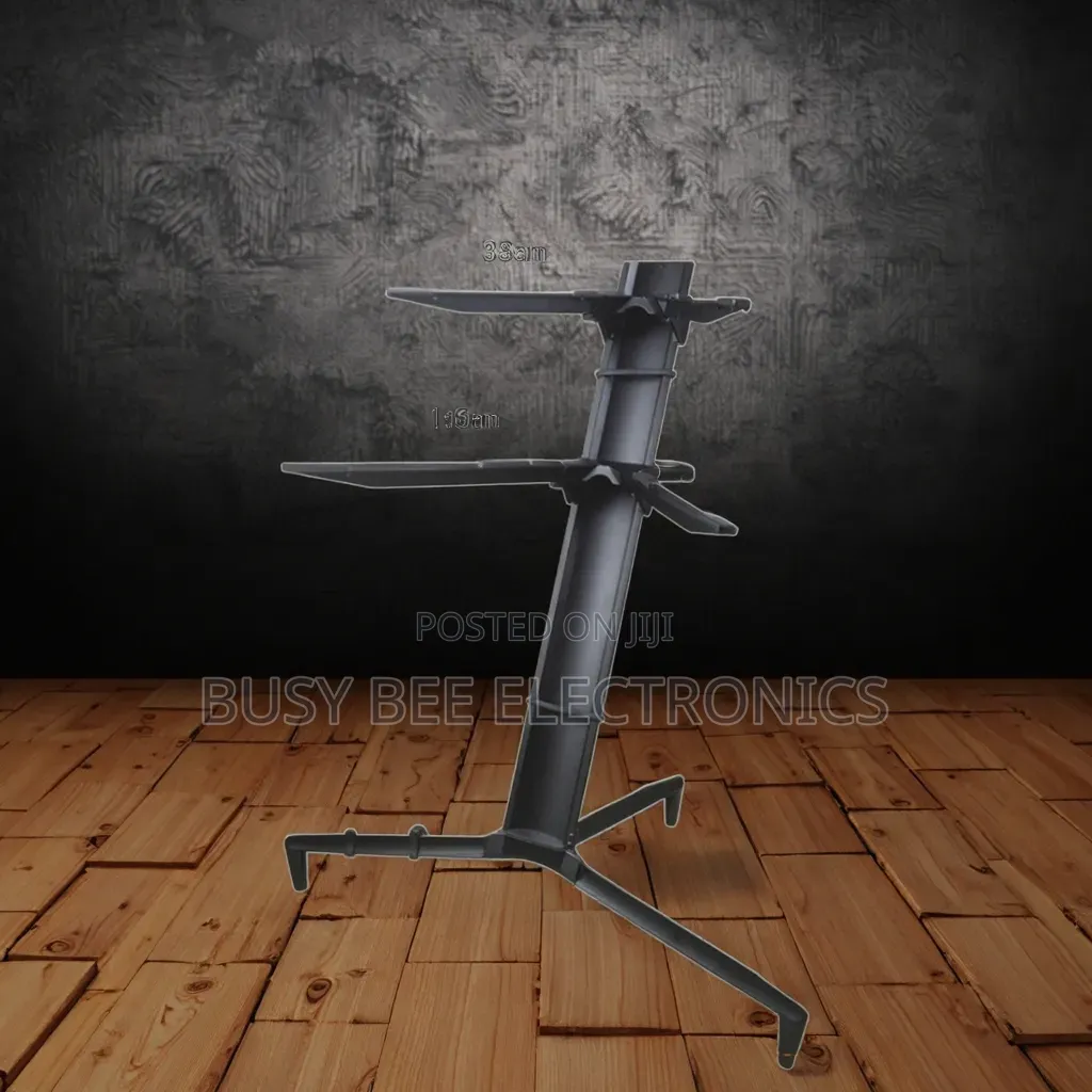 Black Aluminum Alloy Durable Double Keyboard Stand