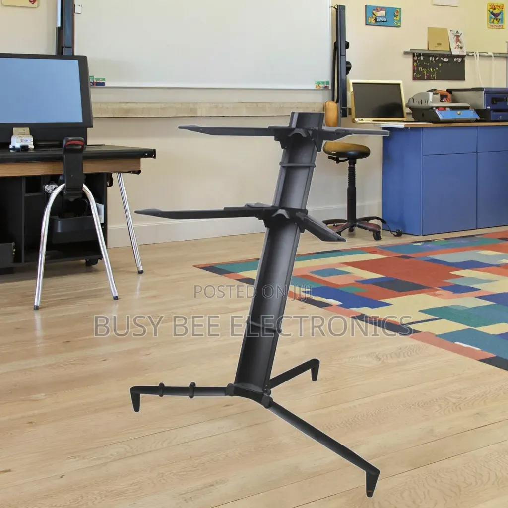 Black Aluminum Alloy Durable Double Keyboard Stand