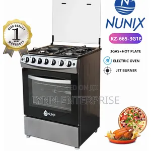 New Model Nunix Big 60×65 3+1 Freestanding Cooker