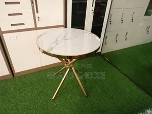 Round Dining Table With Marble Effects
