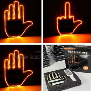 Car Led Fun Gesture Hand Sign Light Is a Battery-Powered